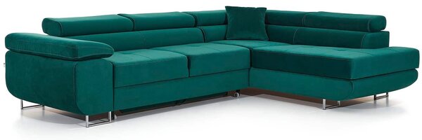 Colțar lemn masiv Extensibil Amina 275x202cm Ladă Depozitare Personalizabil - Monolith 63