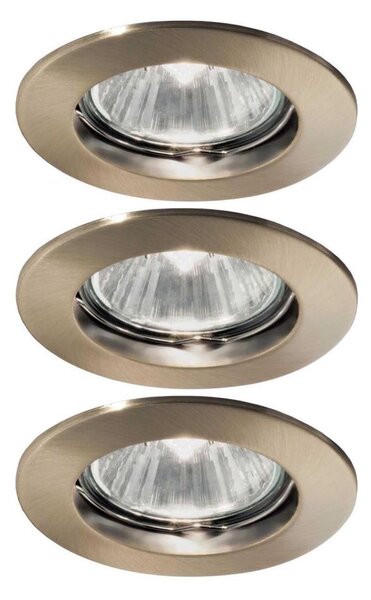 Ideal Lux - Set 3x spoturi încastrate JAZZ 1xGU10/50W/230V bronz