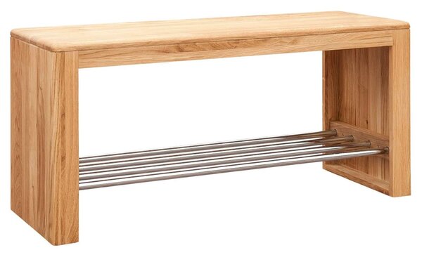 Băncuță stejar masiv pantofi Dotti 81/, 100 × 30 × 40 cm - L 81 x A 30 x H 40 cm