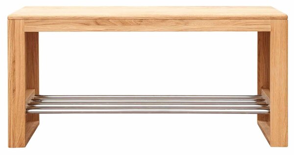 Băncuță stejar masiv pantofi Dotti 81/, 100 × 30 × 40 cm - L 81 x A 30 x H 40 cm
