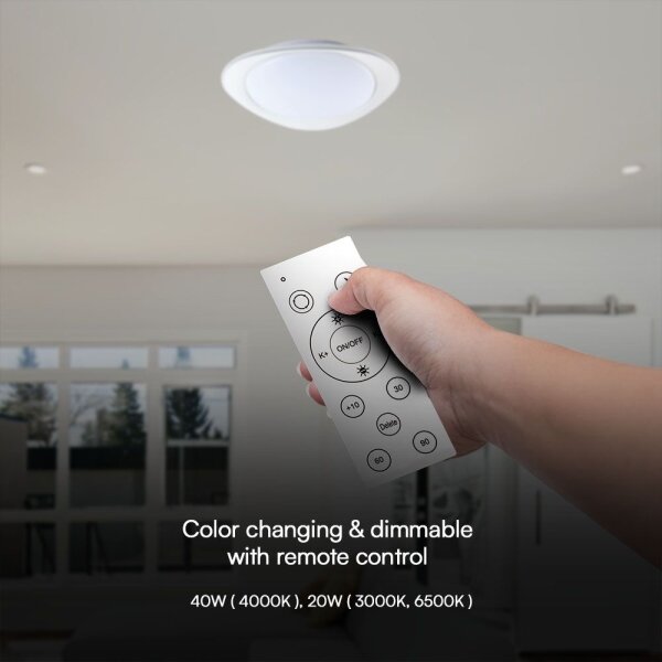Plafonieră LED dimabilă LED/40W/230V 3000-6500K 45 cm alb + telecomandă