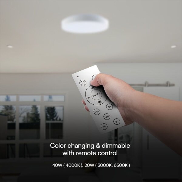 Plafonieră LED dimabilă LED/40W/230V 3000-6500K 39,5 cm alb + telecomandă