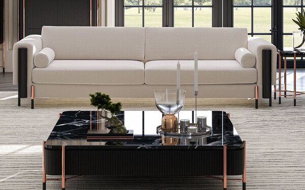 Canapea lemn masiv Fixă Calista 220/260cm - 220cm lungime (2 locuri)