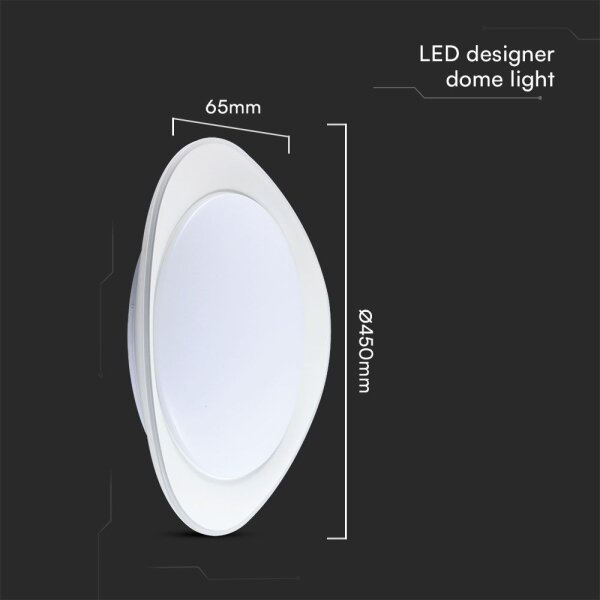 Plafonieră LED dimabilă LED/40W/230V 3000-6500K 45 cm alb + telecomandă