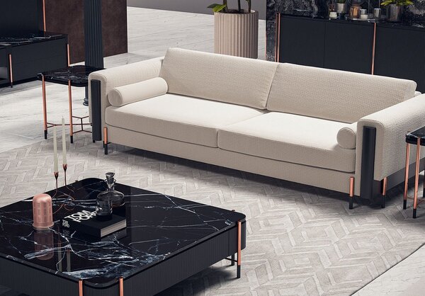 Canapea lemn masiv Fixă Calista 220/260cm - 220cm lungime (2 locuri)