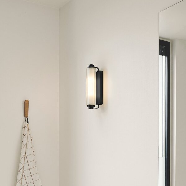Nordlux Aplică Nimal Double, IP44, metal, negru, reglabil, Negru, Baie, Plastic