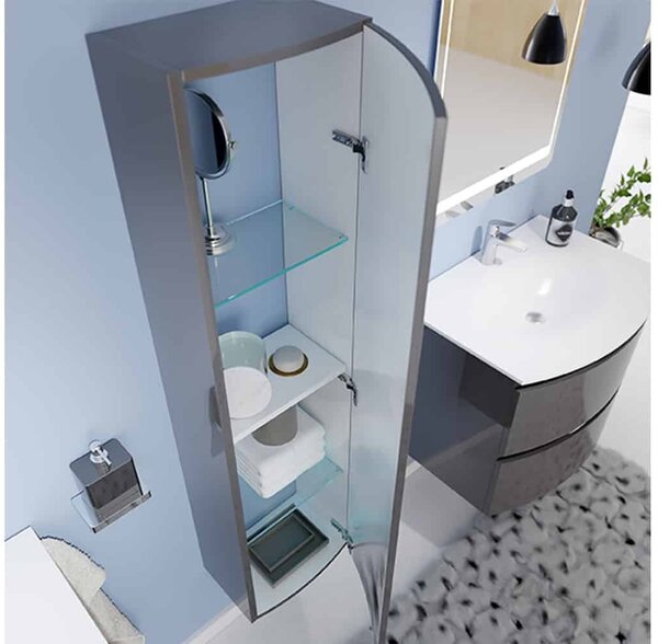 Set lemn masiv Mobilier Baie Suspendat Samba - Natur texturat