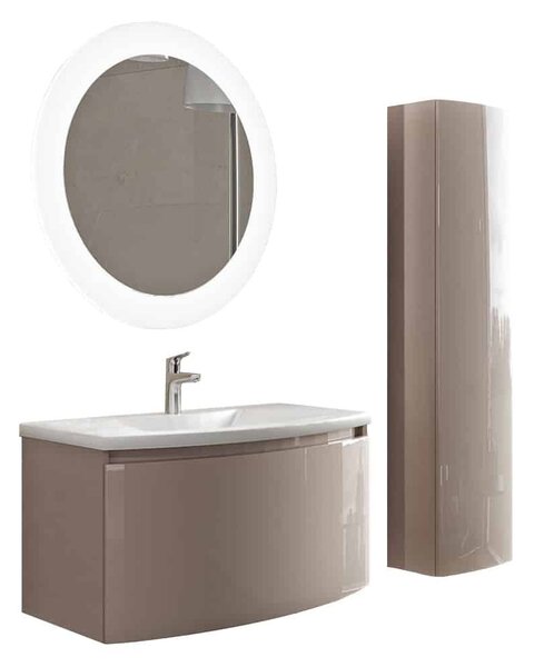 Set lemn masiv Mobilier Baie Suspendat Samba - Natur texturat