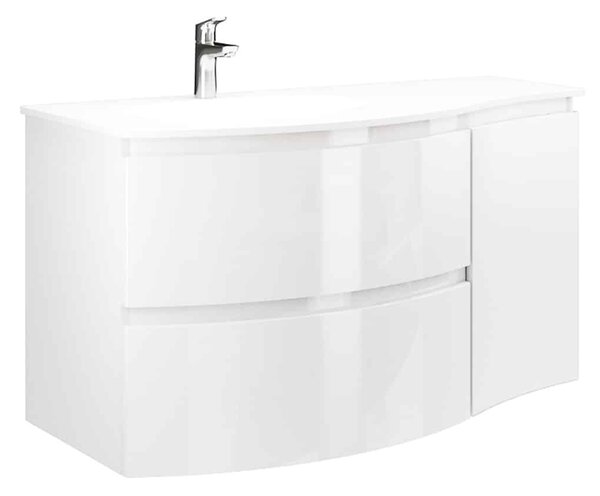 Set lemn masiv Mobilier Baie Suspendat Aledo - Natur texturat