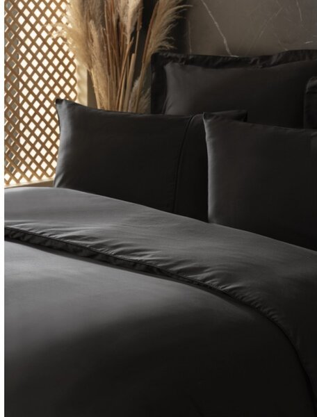 Lenjerie King Size Silky Negru (Satin Deluxe)