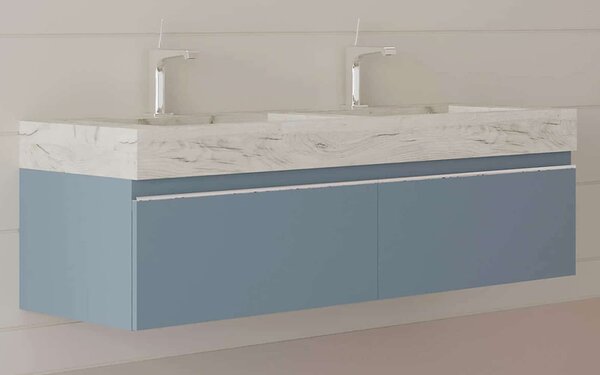 Set lemn masiv Mobilier Baie Suspendat Giulia Lavoar Dublu
