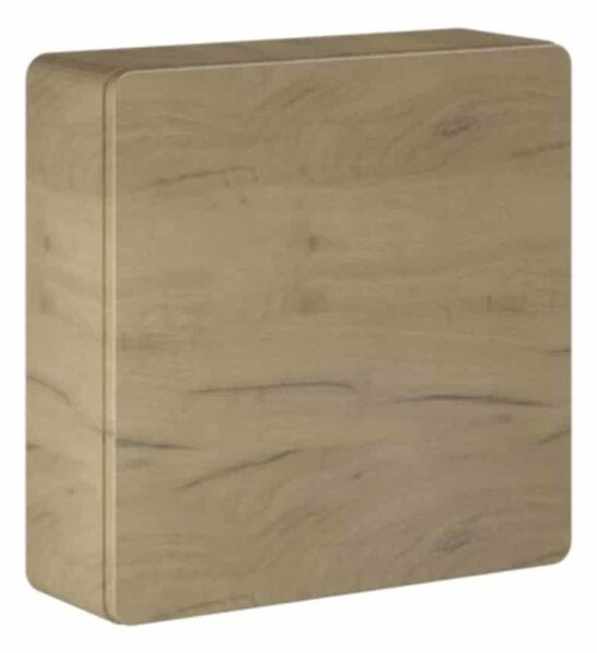 Dulăpior lemn masiv Baie Suspendat Aledo, 39 × 16 × 39 cm - Natur texturat