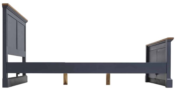 Pat lemn masiv natur London Albastru/ - 120x200