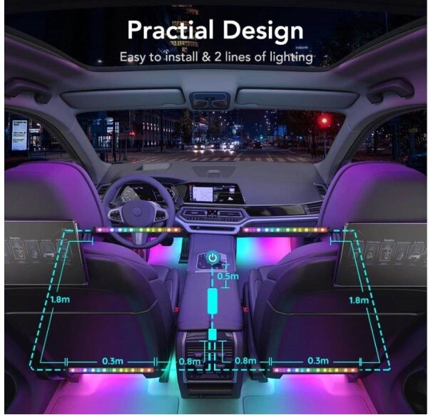 Benzi LED RGBIC auto inteligente Govee