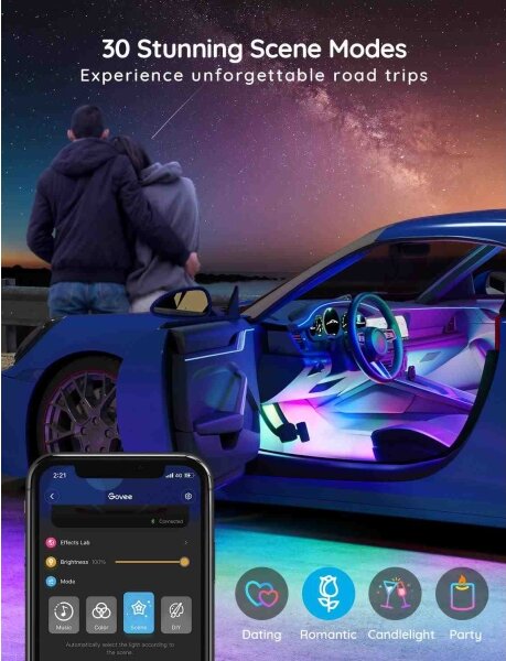 Benzi LED RGBIC auto inteligente Govee