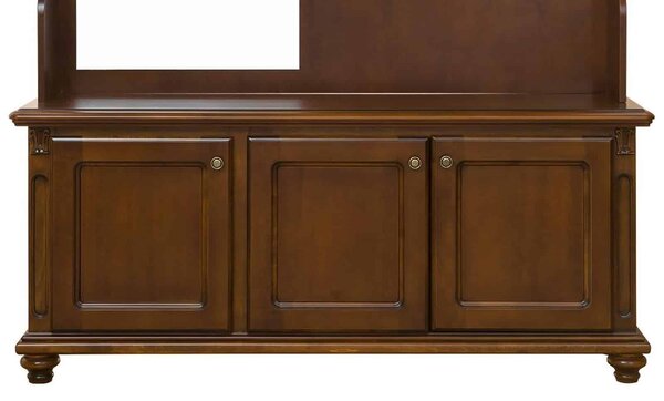 Garderobă lemn masiv nuc - L 144 x A 35 x H 190 cm