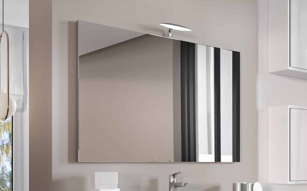 Oglindă lemn masiv Baie Reversibilă 80/, 100 × 2 × 60 cm - 80x60cm, Crom