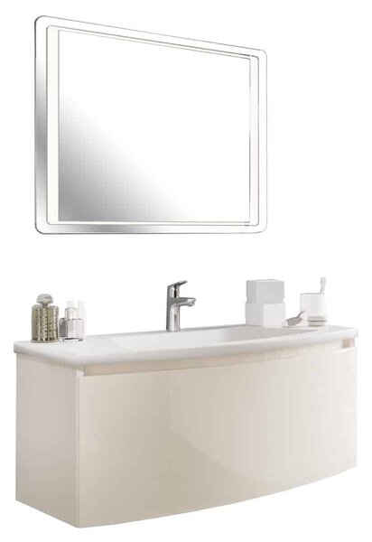 Set lemn masiv Mobilier Baie Suspendat Samba - Natur texturat