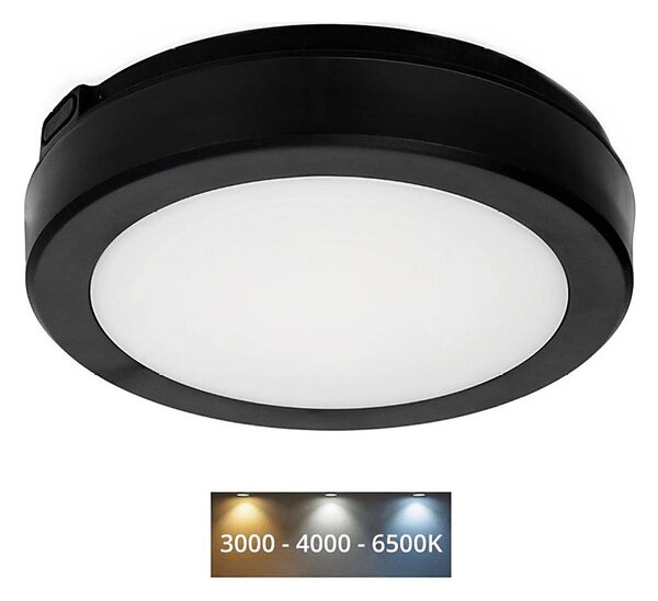 Plafonieră LED pentru baie NAIROS LED/12W/230V 3000/4000/6500K IP65 negru