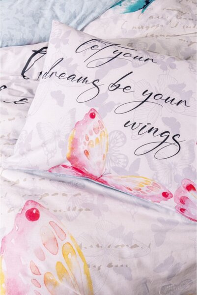 Lenjerie 1 Persoana Wings Mint (Bumbac 100%)