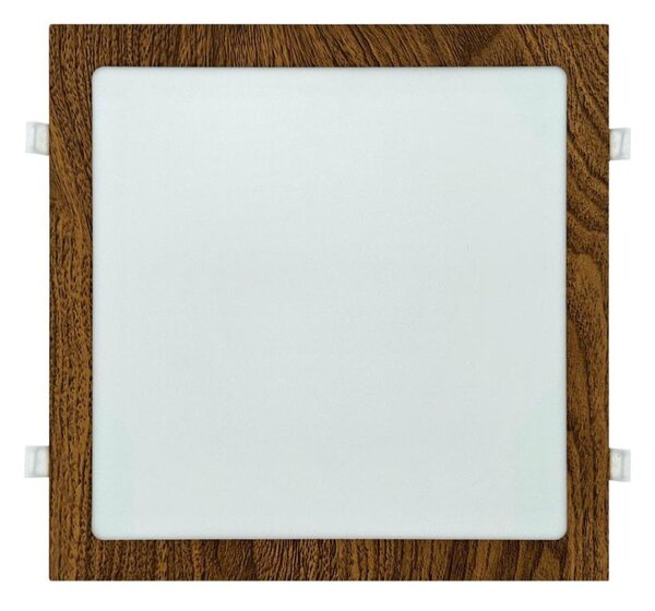 Corp de iluminat LED încastrat SQUARE LED/24W/230V 4200K 29,2x29,2 cm maro