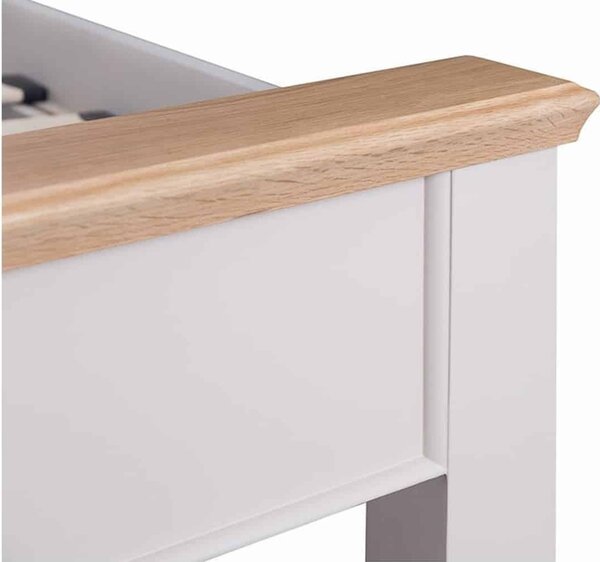 Pat lemn masiv natur Sussane Gri/ - 90x200