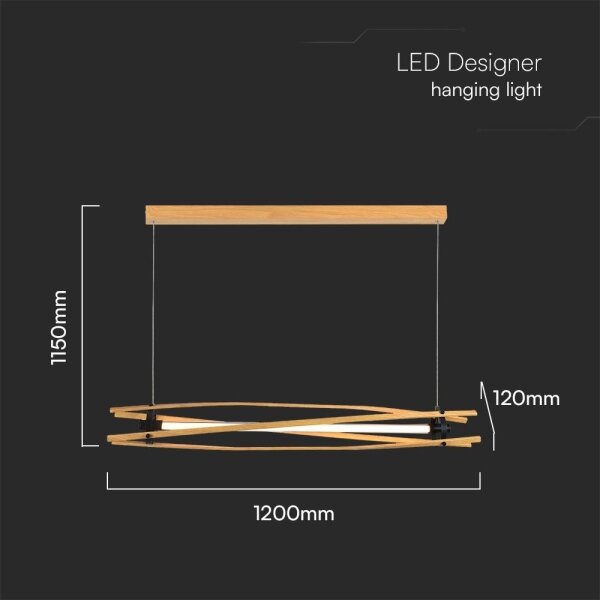 Lustră LED pe cablu LED/15W/230V 3000K maro