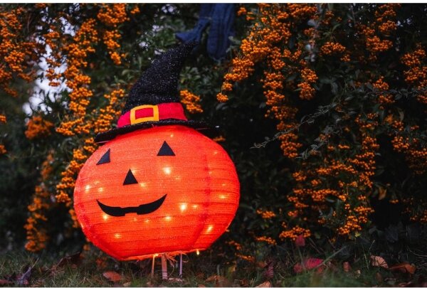 Decorațiune LED de exterior HALLOWEEN Retlux LED/3xAA/alb cald IP44 dovleac