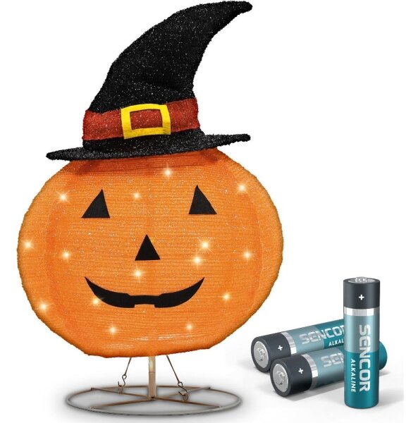 Decorațiune LED de exterior HALLOWEEN Retlux LED/3xAA/alb cald IP44 dovleac