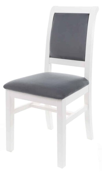 Scaun lemn masiv Malcolm Configurabil, 48,5 × 46,5 × 98,5 cm - Alb