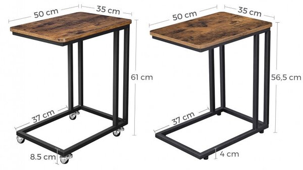 Masuta auxiliara Model Reyna, 50x35x55 cm, Maro Rustic