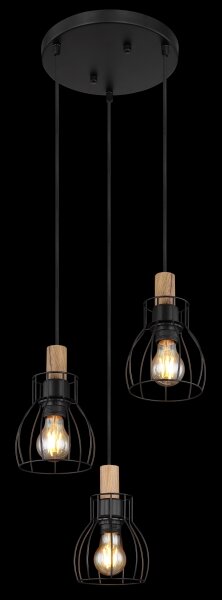 Lustră pe cablu Globo 15326-3H1 MINA 3xE27/40W/230V