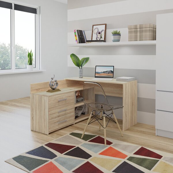 Masă PC de colț Debio 1 (stejar sonoma). Promo -12%. 1132466