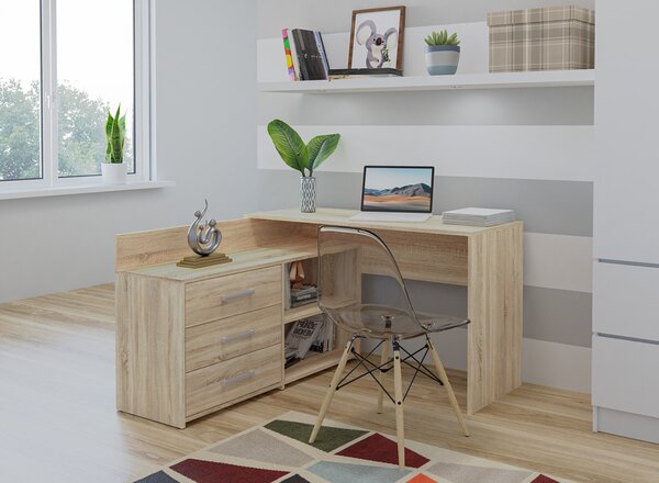 Masă PC de colț Debio 1 (stejar sonoma). Promo -12%. 1132466
