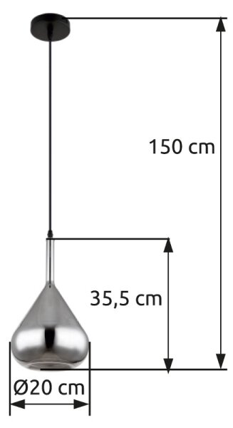 Lustră pe cablu Globo 15542 GEEKY 1xE27/60W/230V