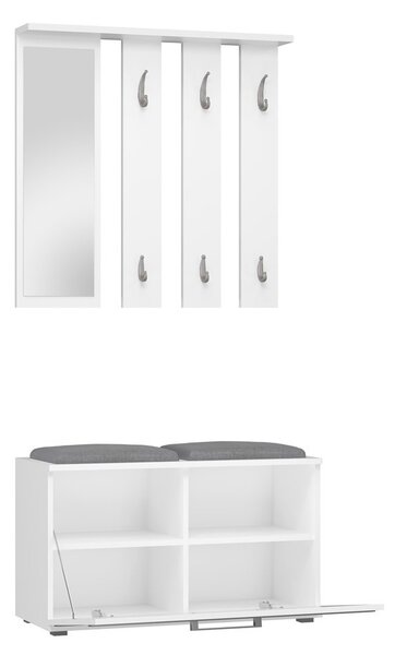 Set mobilier hol Oasis 1 (alb) (cu oglindă). 1132531