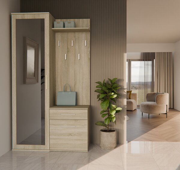 Set mobilier hol Dialogos 1 (stejar sonoma) (cu oglindă). Promo -14%. 1132537