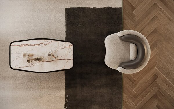 Masă lemn masiv de cafea Viera, 150 × 80 × 40 cm