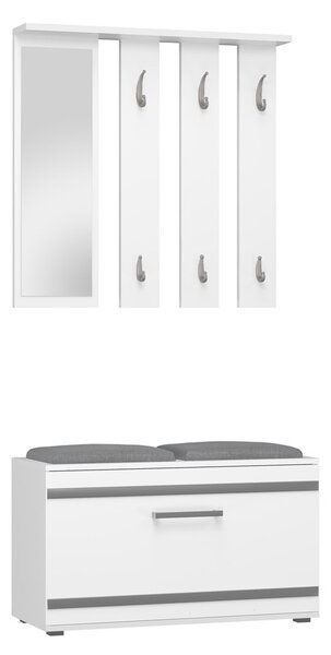 Set mobilier hol Oasis 1 (alb) (cu oglindă). 1132531
