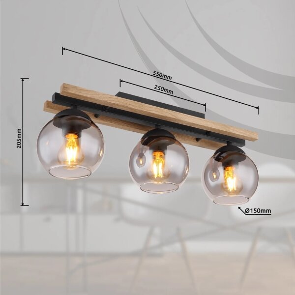 Lustră aplicată Globo 15569-3DW CONNI 3xE27/25W/230V