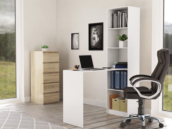 Masă PC cu raft Refarencios 1 (alb). 1132643
