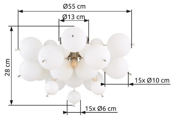 Lustră aplicată Globo 15633DO UDO 3xE14/25W/230V