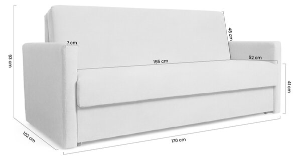 Canapea extensibilă Jolka 155 - model pepit Kenia 700