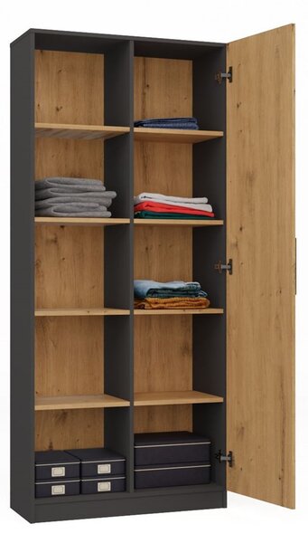 Raft Recados 1 (antracit + stejar artisan). Promo -12%. 1132653