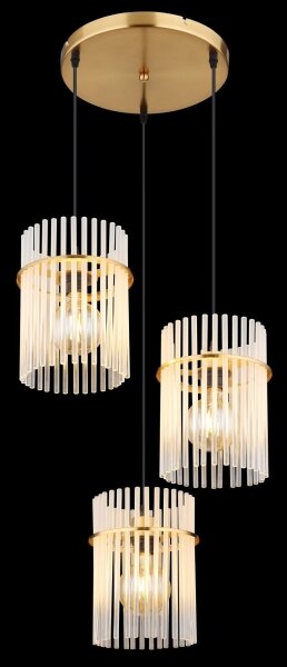 Lustră pe cablu Globo 15698-3HRM GORLEY 3xE27/60W/230V