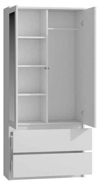 Dulap de haine Musecalo 1 (alb) (cu oglindă). Promo -14%. 1132729