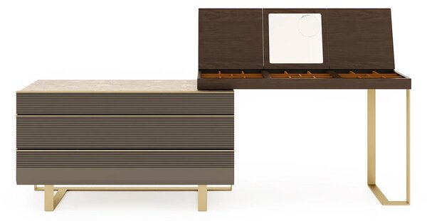Masă lemn masiv de toaletă Domo 122 cm