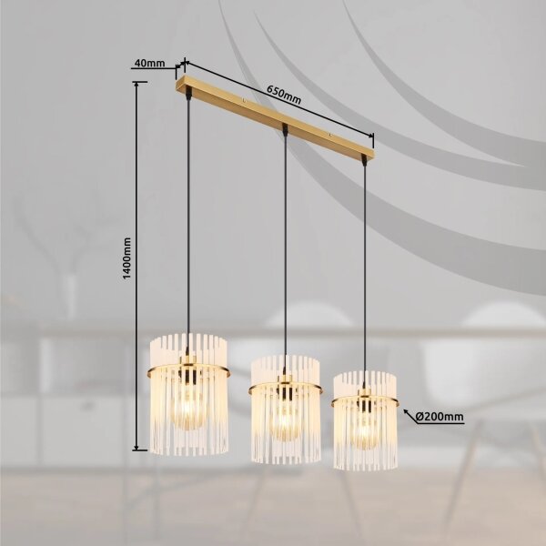 Lustră pe cablu Globo 15698-3HM GORLEY 3xE27/60W/230V
