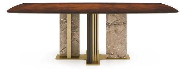 Masă lemn masiv dining Domo Personalizabilă, 240 × 110 × 75 cm
