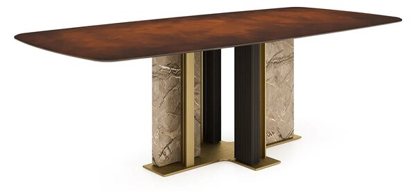 Masă lemn masiv dining Domo Personalizabilă, 240 × 110 × 75 cm